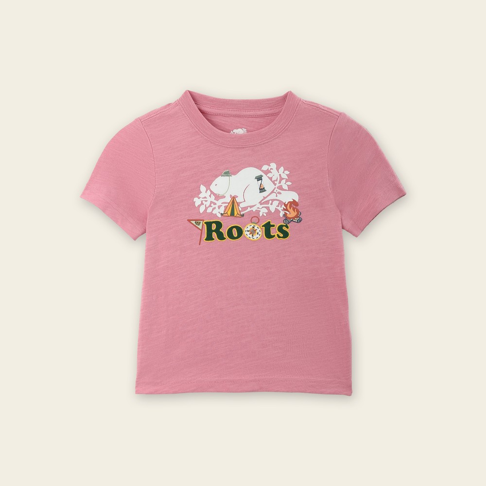 Roots 小童- CAMP COOPER 短袖上衣(粉紅色)-2T