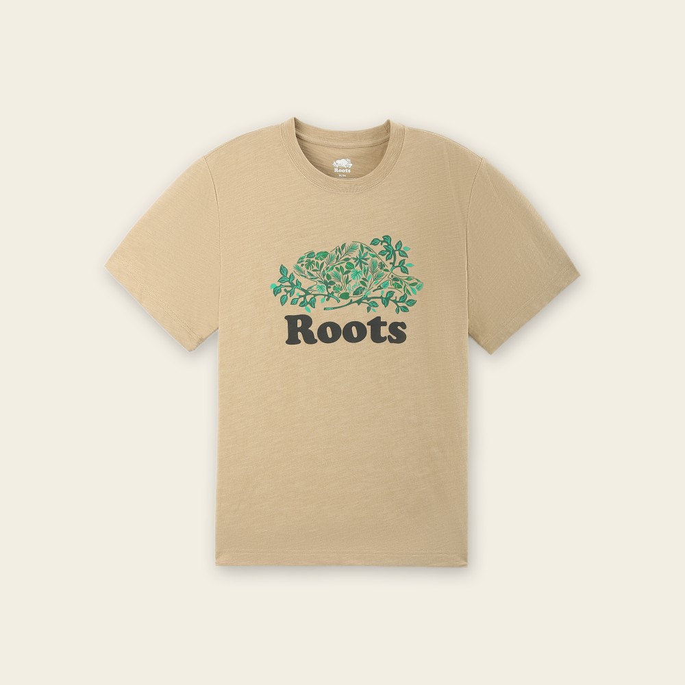 Roots 男裝- COOPER NATURE SLIM 短袖上衣(咖色)-XS