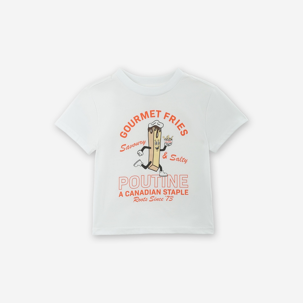 Roots 小童-CANADIAN FOODS SERIES 短袖T恤(白色)-2T