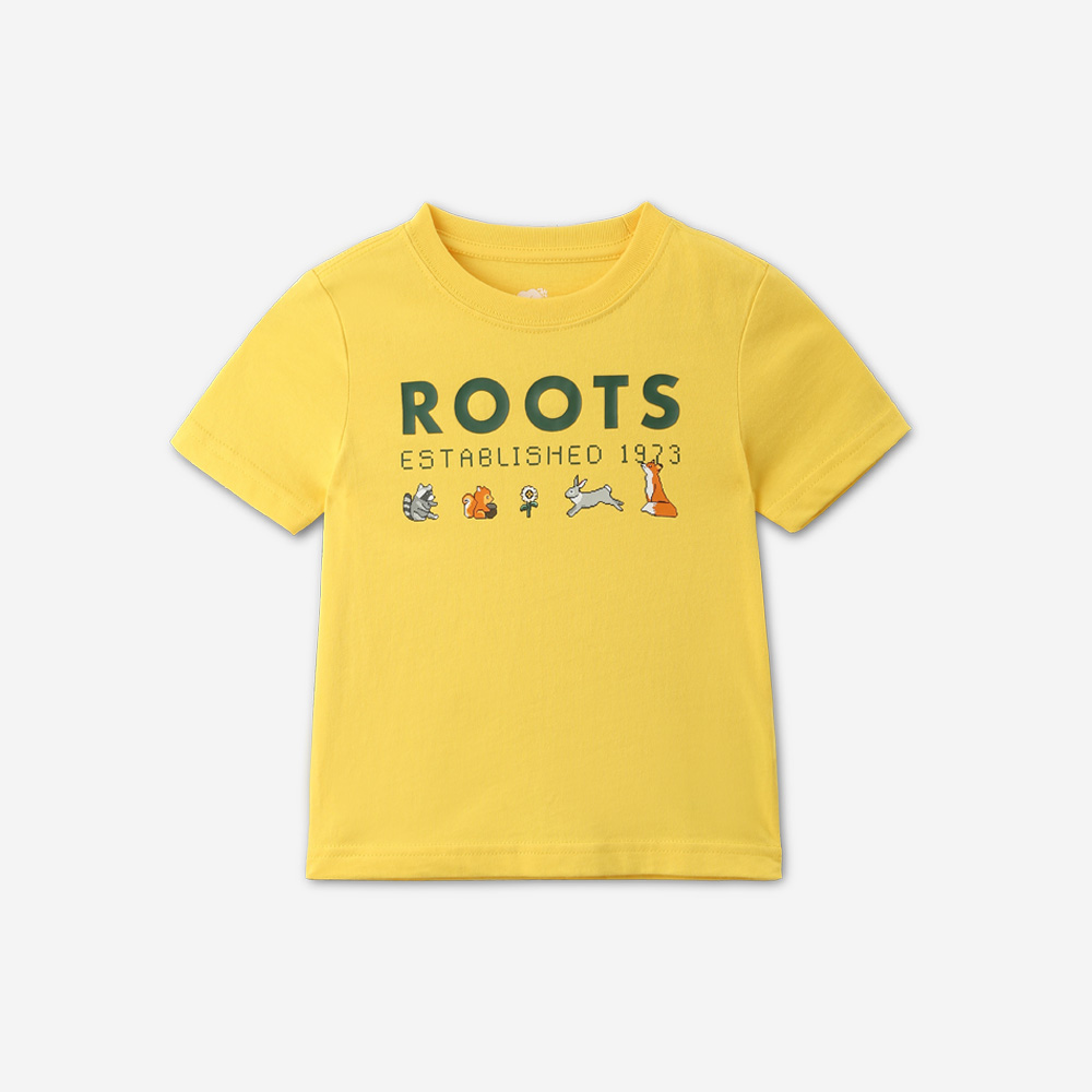 Roots 小童- ROOTS ESTABLISHED短袖T恤(黃色)-2T