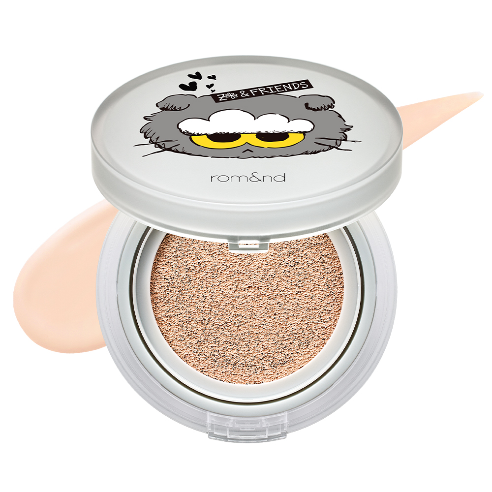 rom&amp;nd X ZO&amp;FRIENDS 柔焦氣墊 02 純潔21(含貼紙) SPF24 PA++