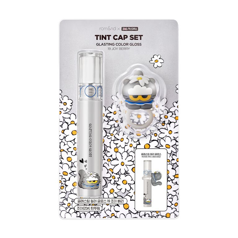 rom&amp;nd X ZO&amp;FRIENDS 天使光糖漿唇蜜 19 莓莓雛菊(唇釉環套組)