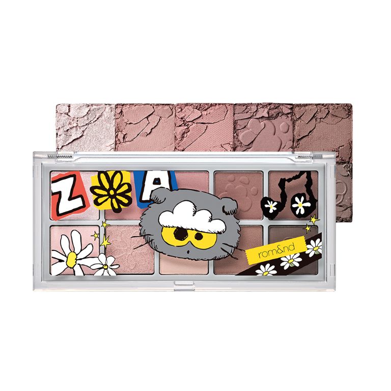 rom&amp;nd X ZO&amp;FRIENDS 勝過眼皮十色眼影盤 15 雲貓花園