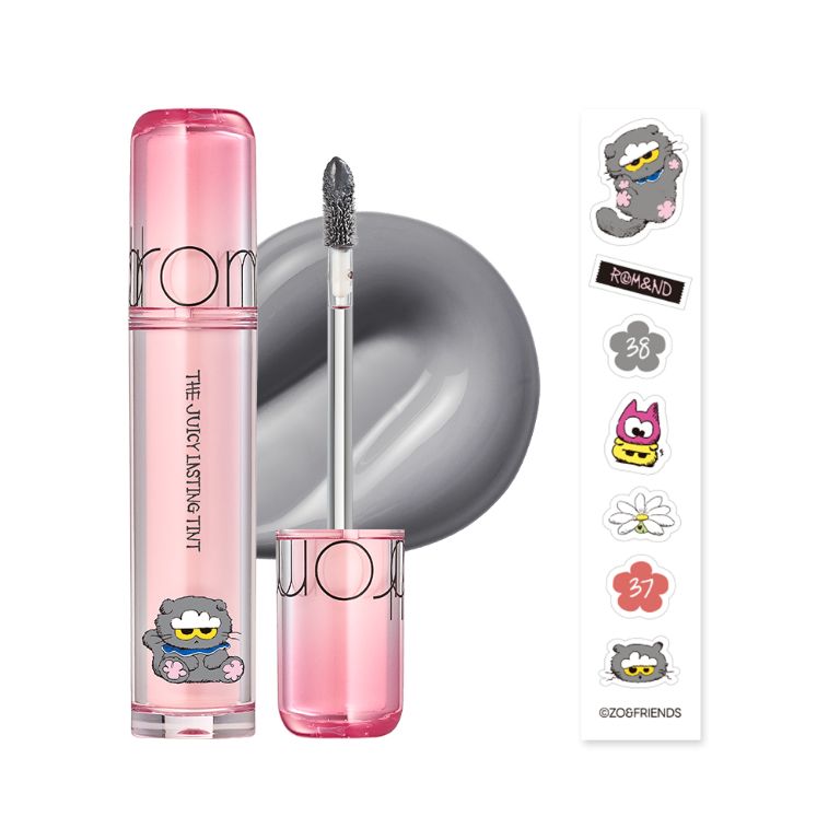 rom&amp;nd X ZO&amp;FRIENDS 果汁唇釉2.0 38 灰霧莓莓(含貼紙)