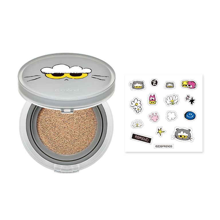 rom&amp;nd X ZO&amp;FRIENDS 柔焦氣墊 04 米色23(含貼紙) SPF24 PA++