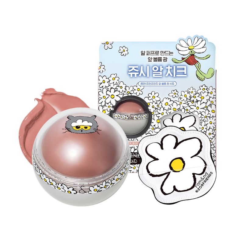 rom&amp;nd X ZO&amp;FRIENDS 果汁腮紅球 09 蜜光雛菊(含粉撲)