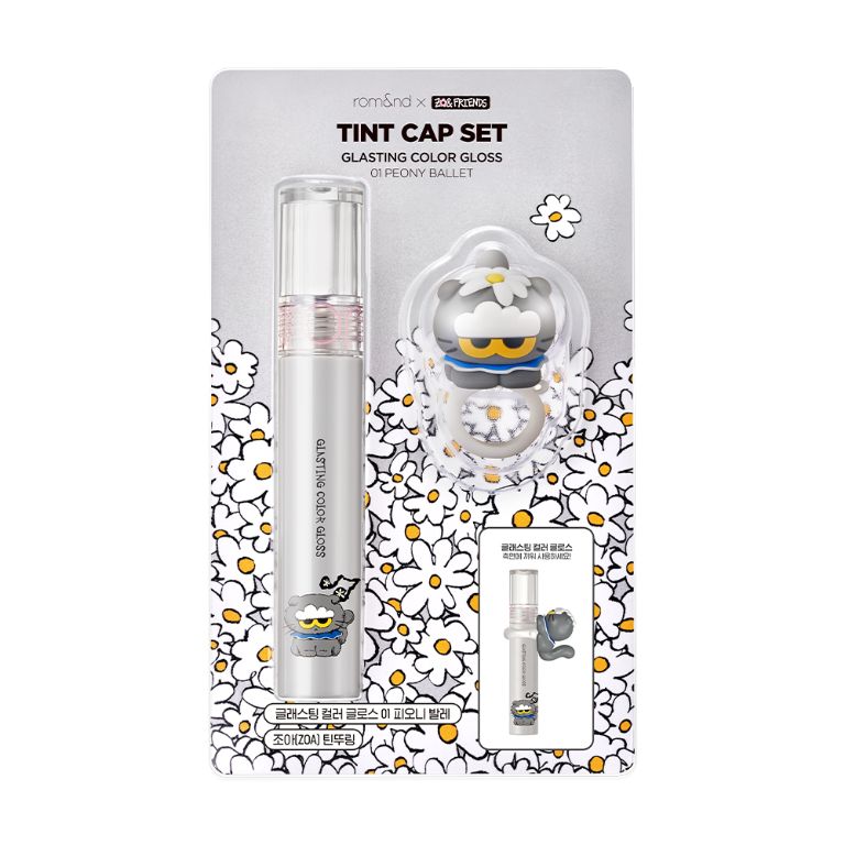 rom&amp;nd X ZO&amp;FRIENDS 天使光糖漿唇蜜 01 牡丹芭蕾(唇釉環套組)