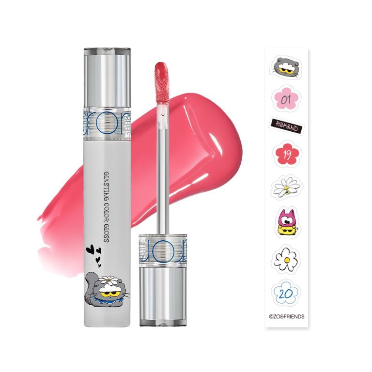 rom&amp;nd X ZO&amp;FRIENDS 天使光糖漿唇蜜 19 莓莓雛菊(含貼紙)