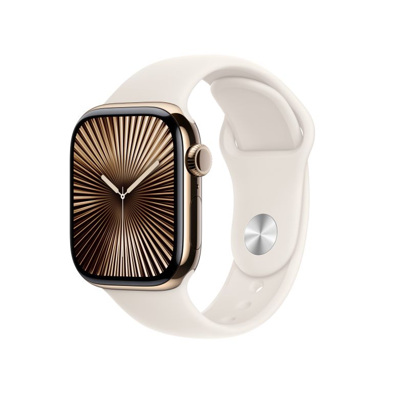 Apple Watch S10 42mm 金色鈦金屬配運動錶帶S/M MX063