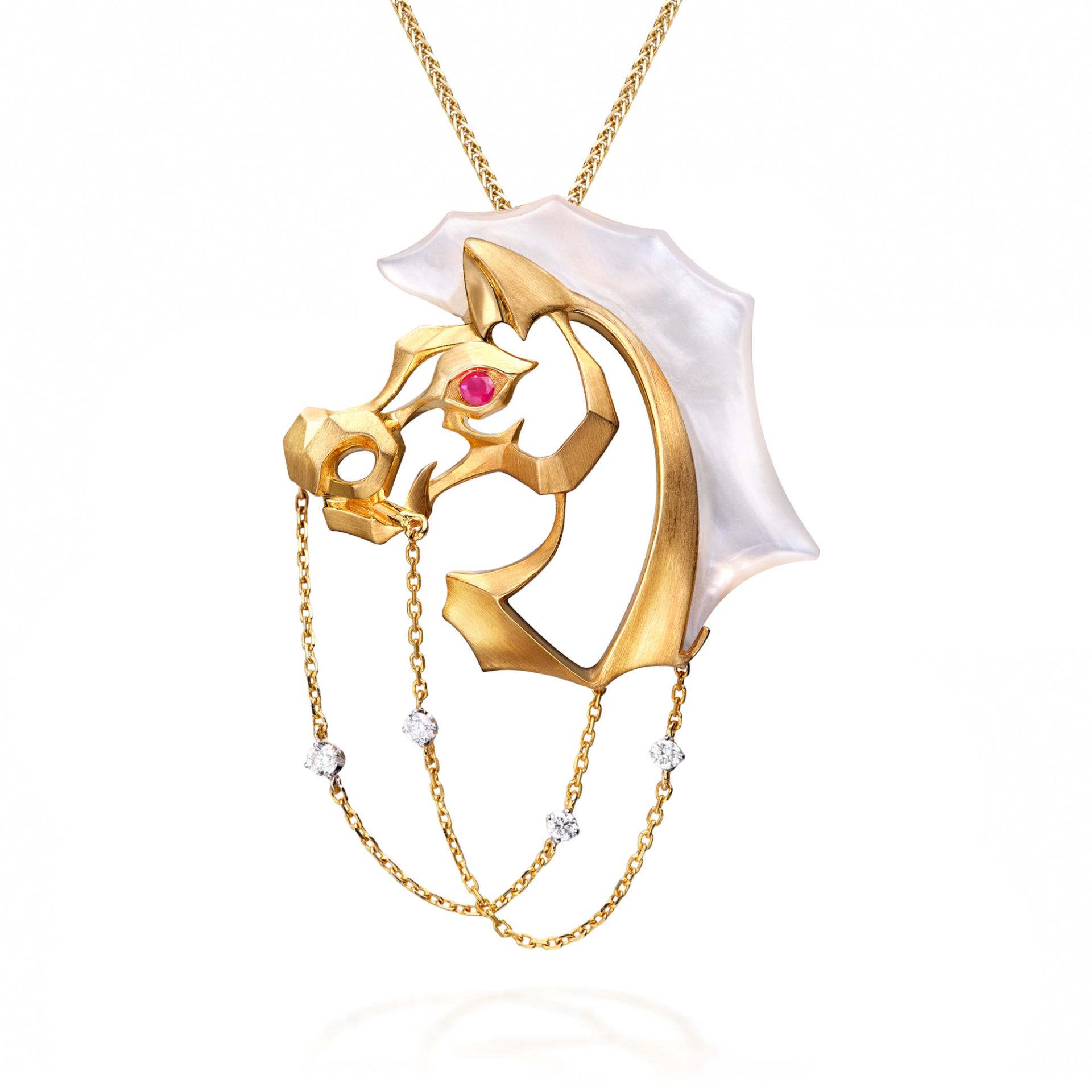 Lin Shiao Tung 林曉同｜馬年限定作《奔騰》胸針/鍊墜兩用