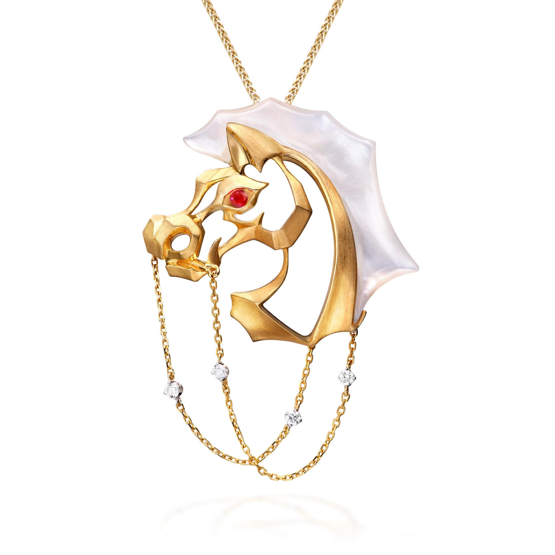 Lin Shiao Tung 林曉同｜馬年限定作《奔騰》胸針/鍊墜兩用