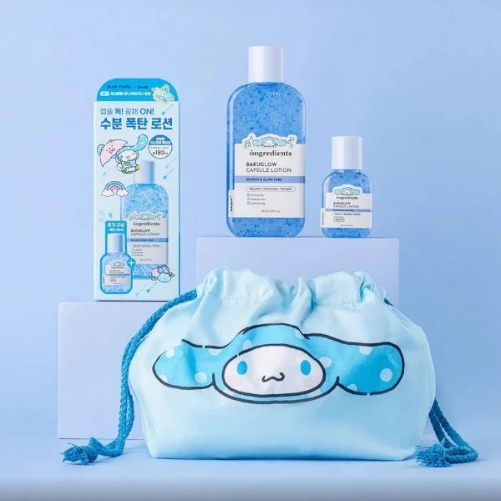 Ongredients 三麗鷗聯名 Bakuglow 水光保濕沁涼爆水妝前小藍乳 150ml+30ml