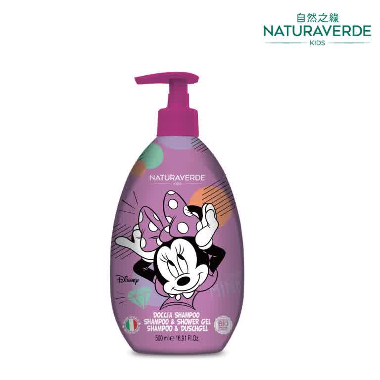自然之綠-米妮綠茶多酚雙效洗髮沐浴露-500ML
