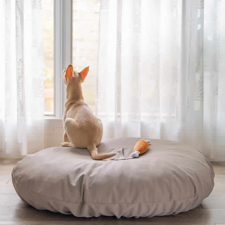 【獨家全網最低】英國 HOPO滾滾睡寵物床(迷霧棕)_M