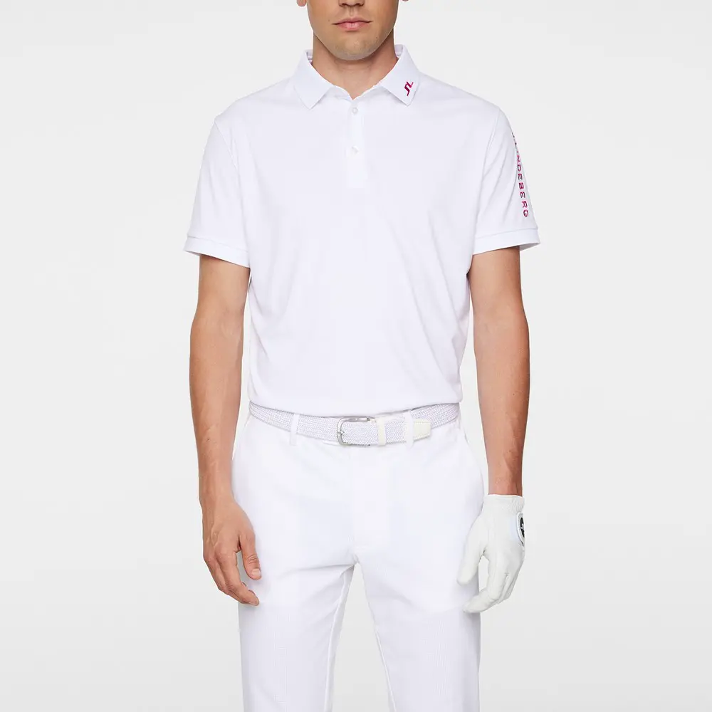 【J.LINDEBERG】經典賽事Slim Fit Polo-JL-XL,白