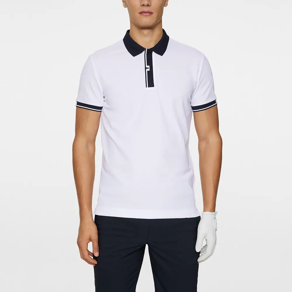 【J.LINDEBERG】柔舒網眼Slim Fit Polo-JL白-XL