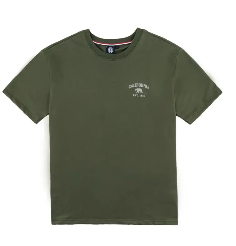 【California Republic】品牌軍綠短TEE(男)-M