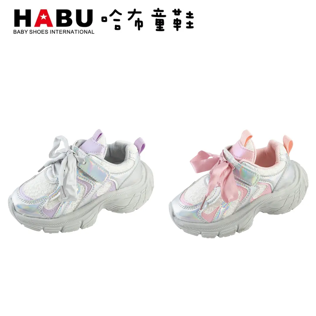 台中店-HABU-嫘縈光澤 蝴蝶結黏扣運動鞋(紫)-27