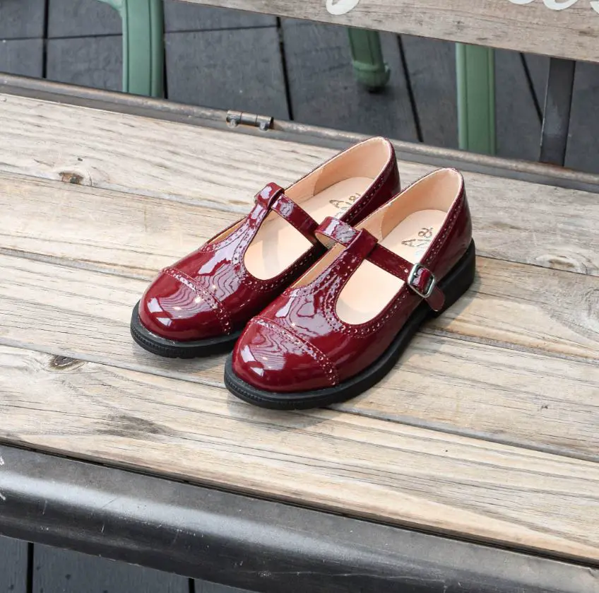 【Hanalulu】Bethany Burgundy 酒紅色英倫復古學生鞋-31