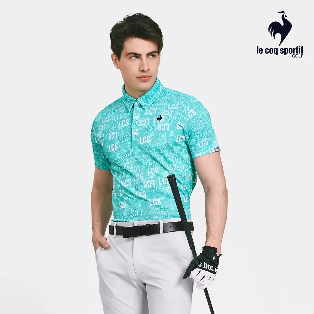 【LE COQ SPORTIF GOLF】男款淺綠色30週年紀念款短袖POLO衫-LL