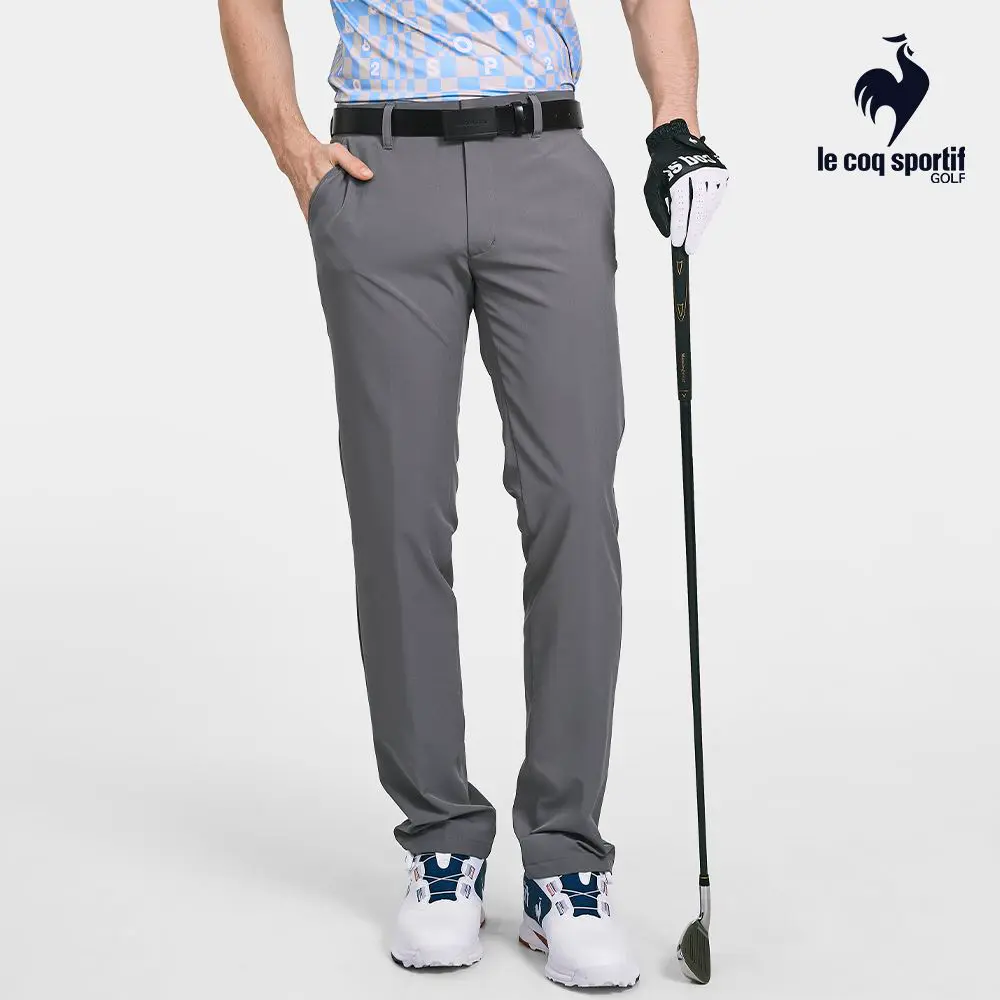 【LE COQ SPORTIF GOLF】男款深灰色腰部止滑彈性九分長褲-76
