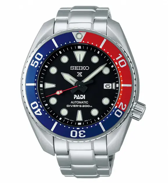 *【ERICA】SEIKO PROSPEX x PADI聯名紅白可樂圈鋼帶錶