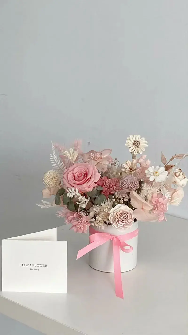 【FLORA FLOWER】開幕永生盆花-櫻粉