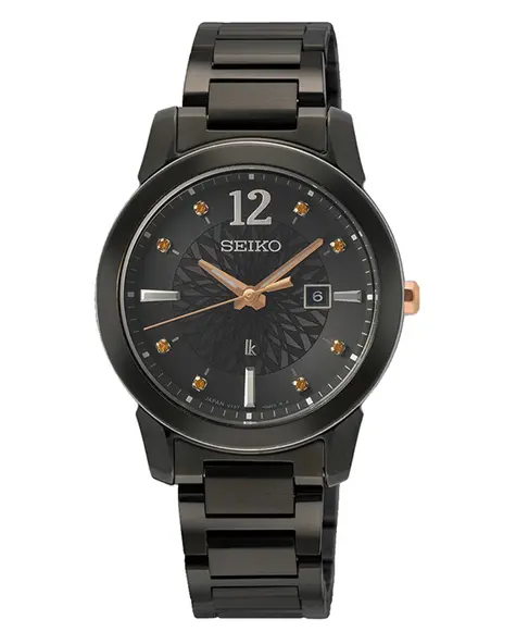 *【ERICA】SEIKO LUKIA 橘標全黑錶殼的太陽能女錶31mm