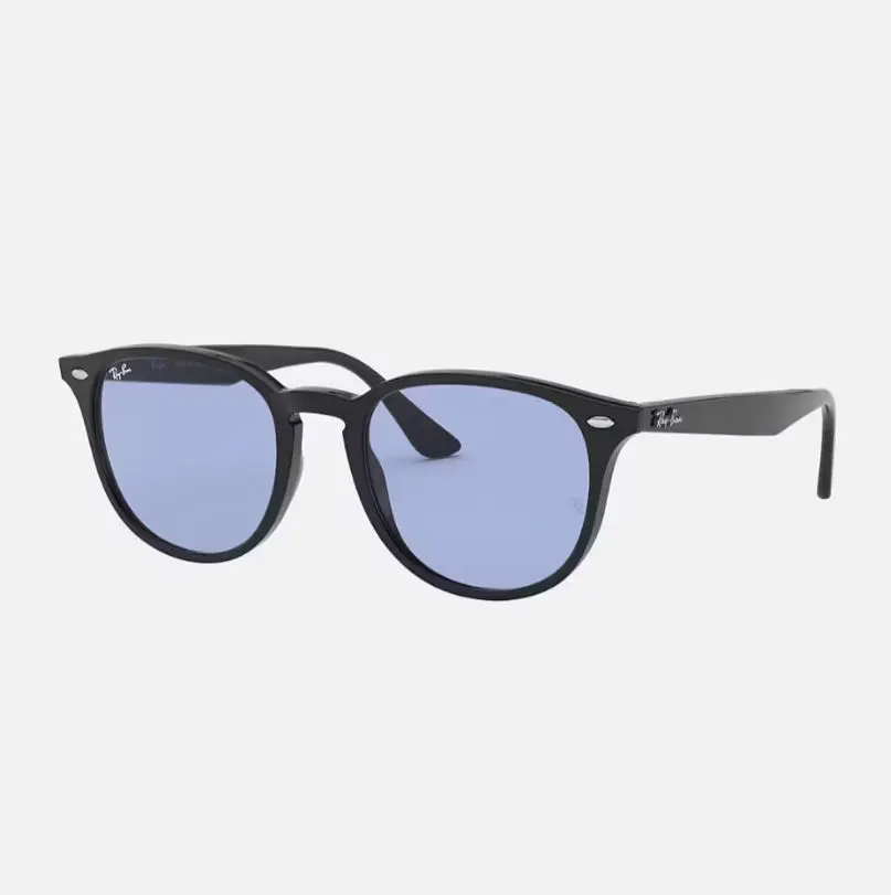 【RAY BAN】RB4259F-601/80 圓形膠框藍色太陽眼鏡