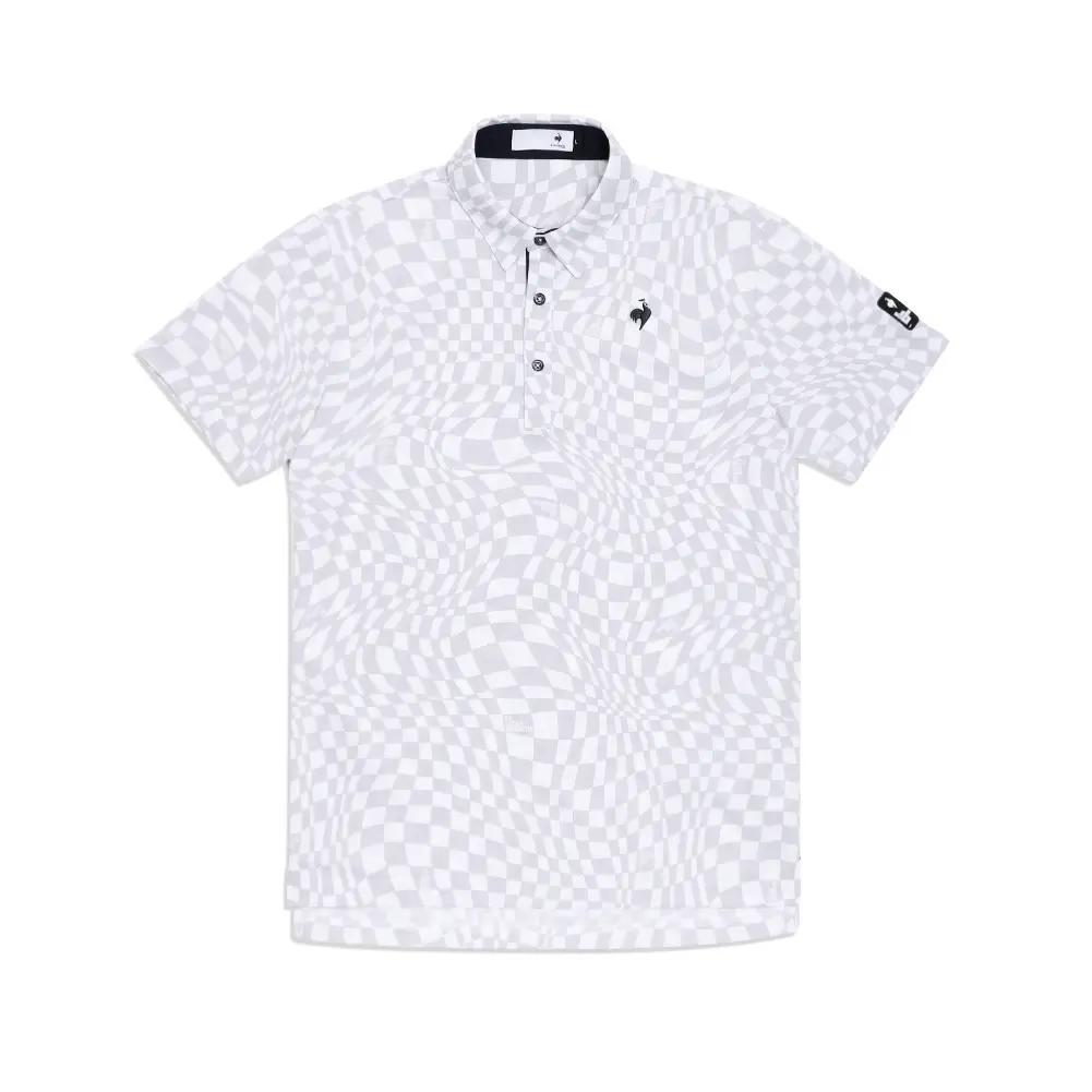 【A9 LE COQ SPORTIF GOLF】男款防曬降溫功能短袖POLO衫-白,M