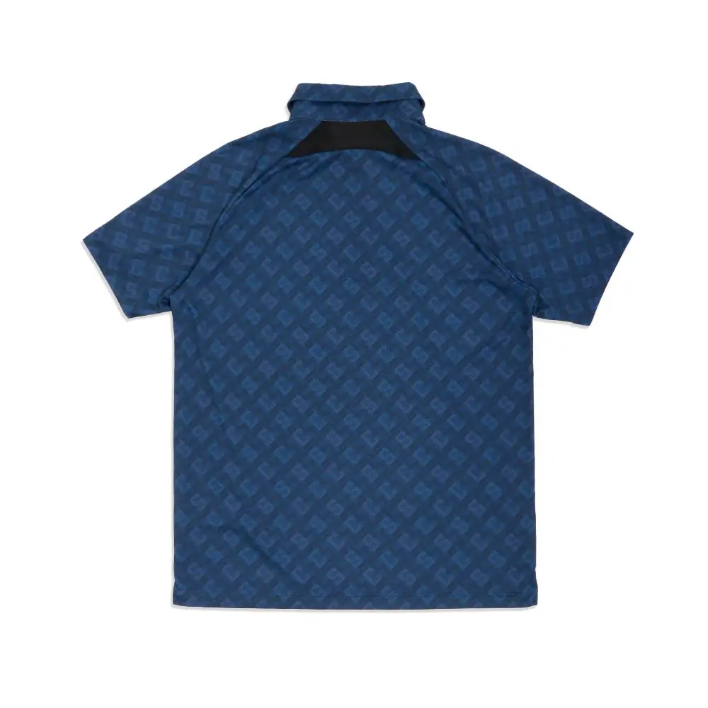 【LE COQ SPORTIF GOLF】男款深藍色透氣速乾短袖POLO衫