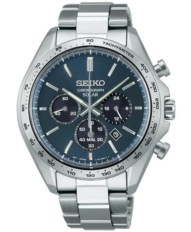 *【ERICA】SEIKO 太陽能 簡約時尚三眼計時腕錶