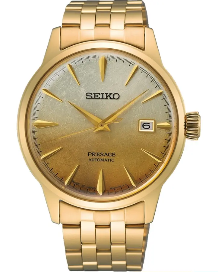 *【ERICA】SEIKO Presage 調酒系列機械錶 (白金漸層)