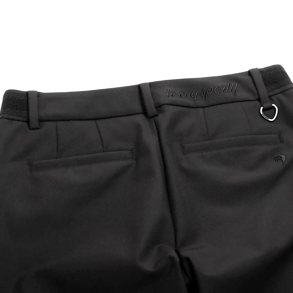 【LE COQ SPORTIF GOLF】女款黑色韓版彈性伸縮貼合靴型長褲