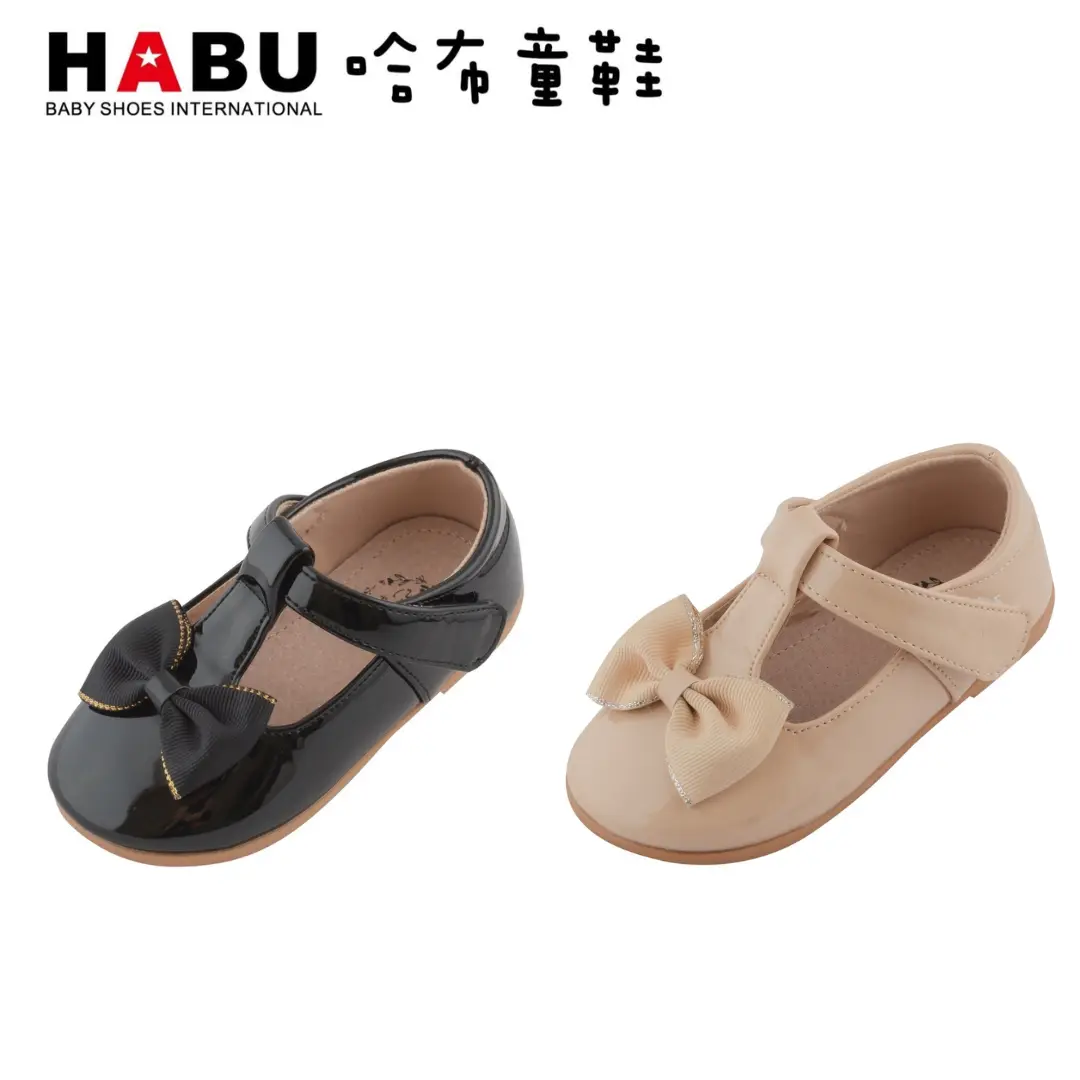 台中店-HABU-緞帶蝴蝶結娃娃鞋(黑)-26