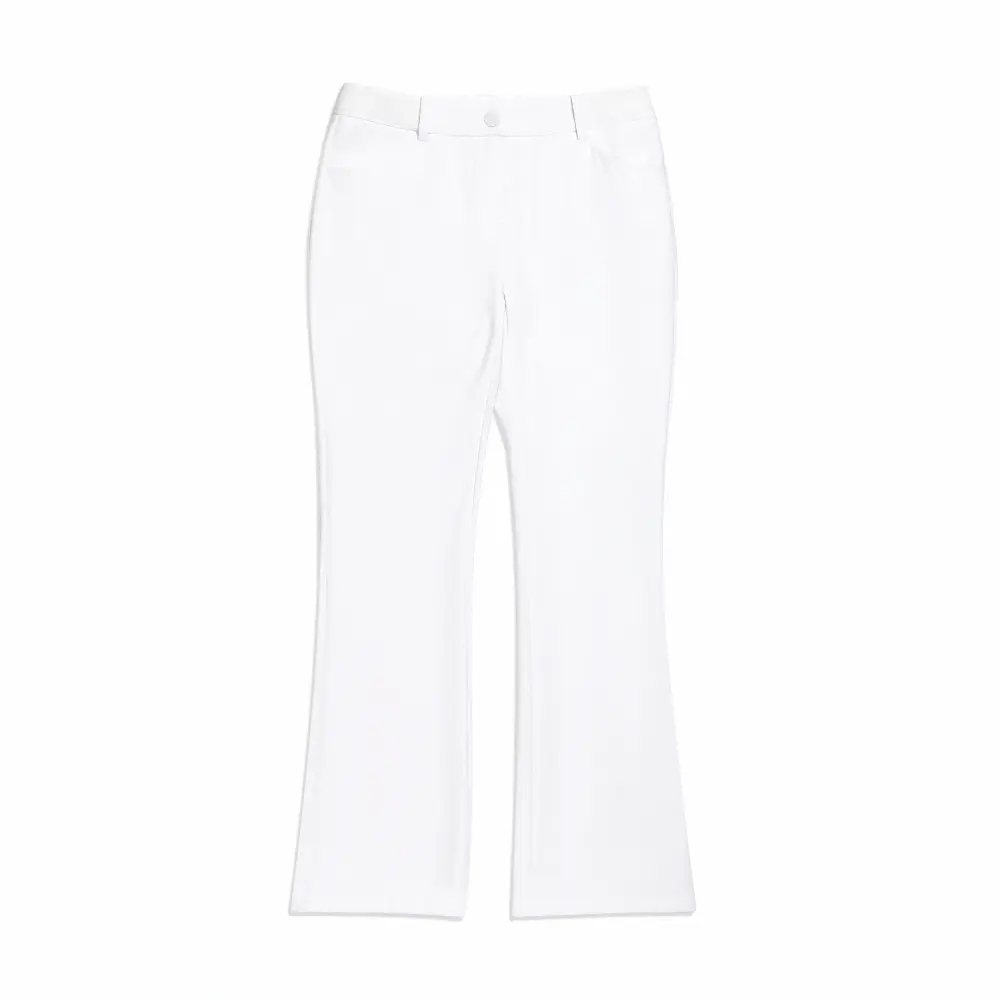 【LE COQ SPORTIF GOLF】女款白色韓版彈性伸縮貼合靴型長褲-64