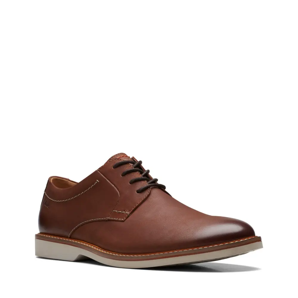 【Clarks】全天舒適正裝休閒鞋(深棕褐色)-UK 7