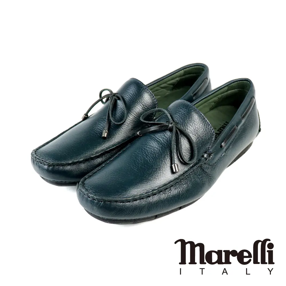 【marelli】經典輕量綁帶帆船鞋 海軍藍-43