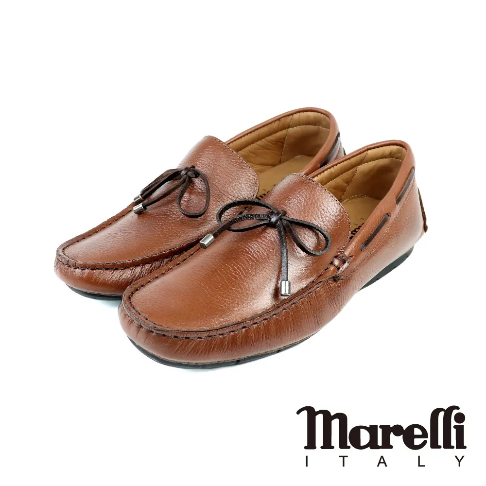 【marelli】經典輕量綁帶帆船鞋 咖啡色-39