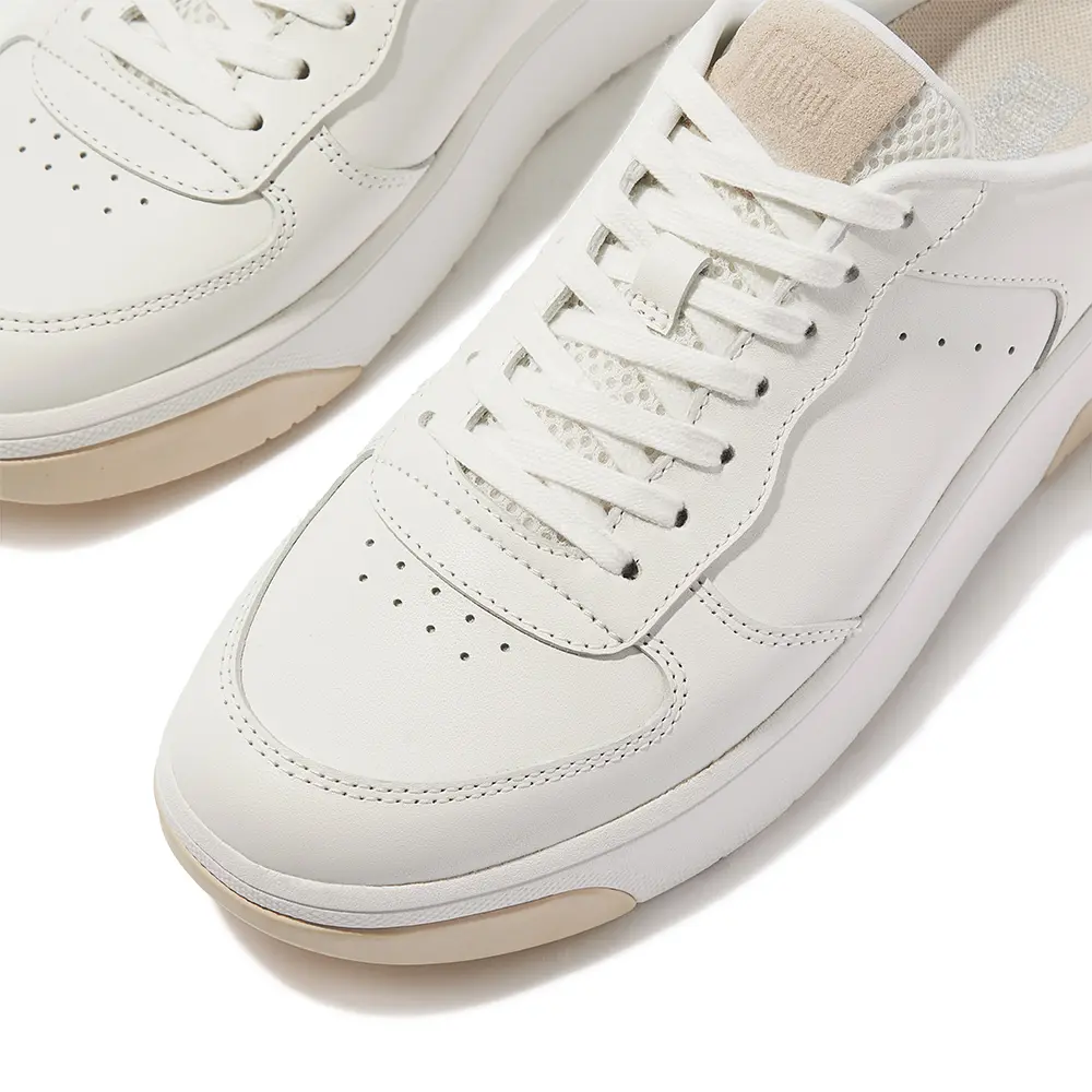 fitflop RALLY EVO 皮革休閒拖鞋-都會白-US 7