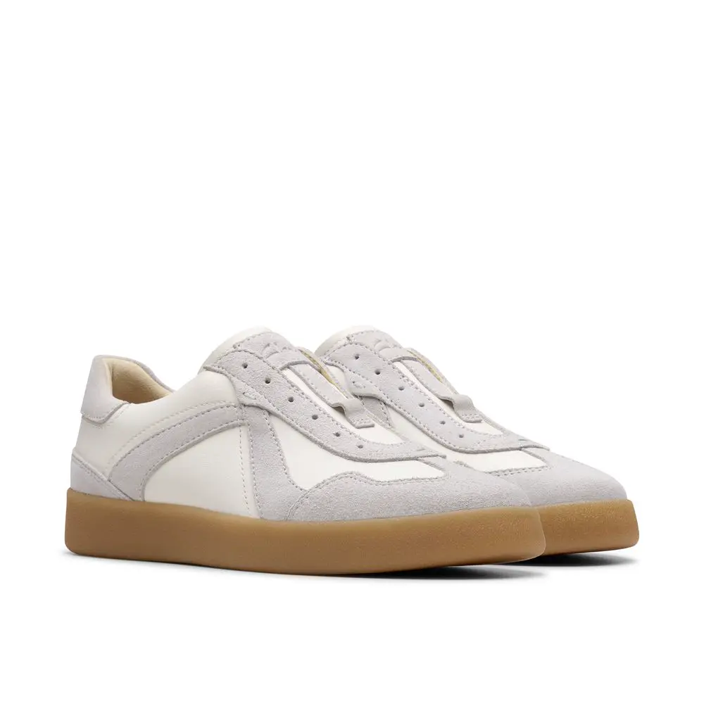 【Clarks】厚底套入板鞋 (白色)-UK 6.5