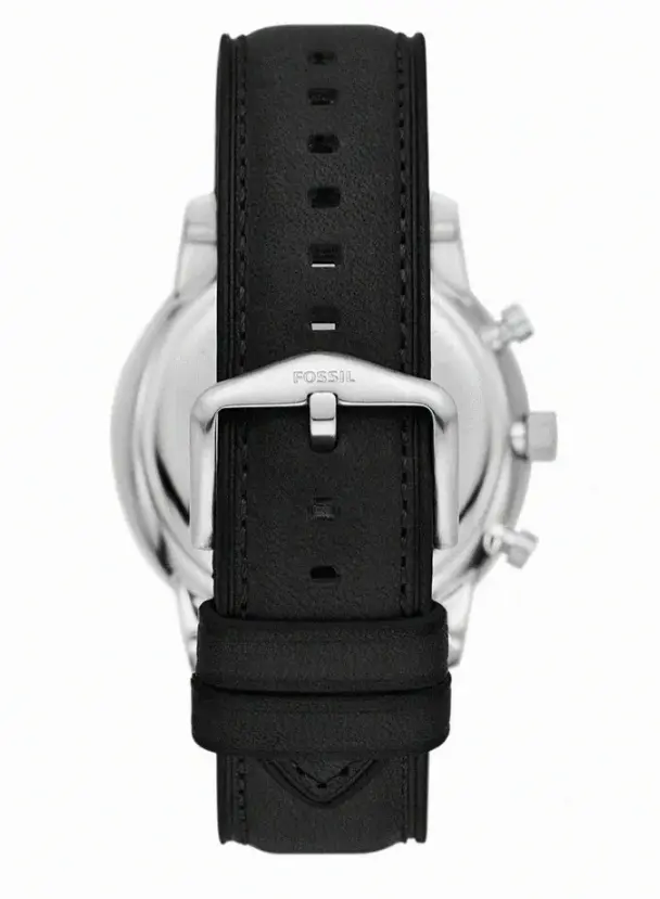 *【ERICA】FOSSIL Neutra 新雅仕 復古三眼皮革帶腕錶 (黑色)