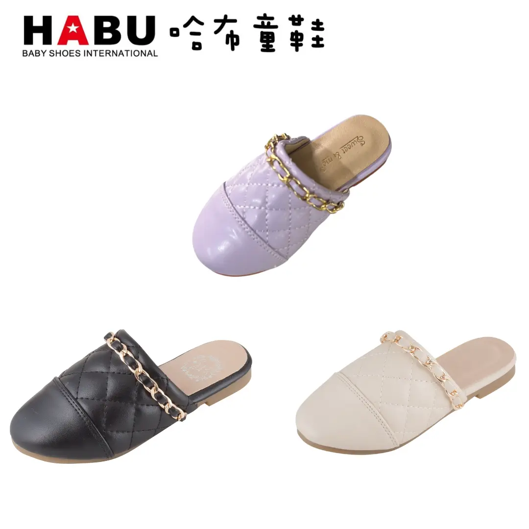 台中店-HABU-小香風穆勒鞋親子款 (黑)-30