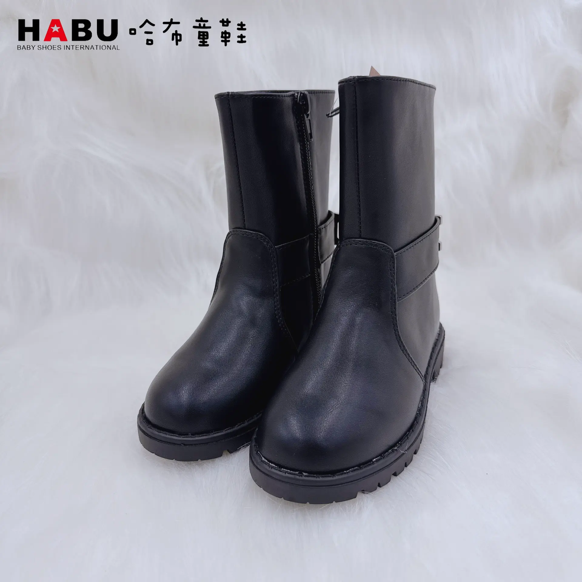 台中店-HABU-氣質踝靴 霧面黑色-37