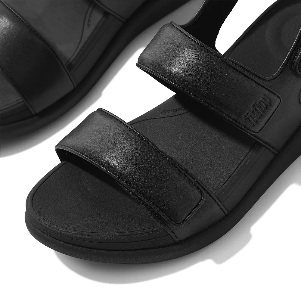 fitflop 可調式厚底後帶涼鞋-靚黑色-US 5