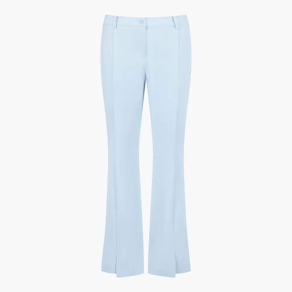 【LE COQ SPORTIF GOLF】女款淡藍色彈性伸縮底部開衩長褲-64