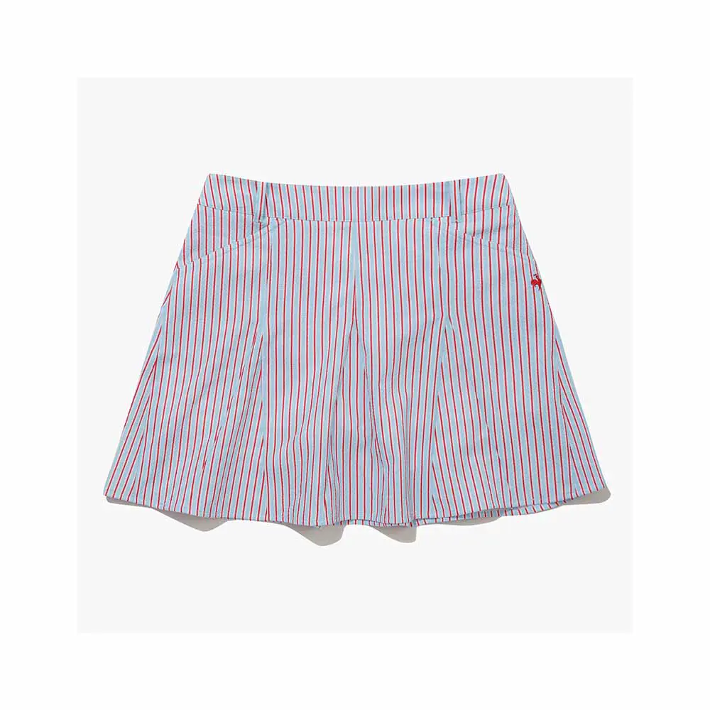 【LE COQ SPORTIF GOLF】女款淡藍色涼爽彈性材質舒適有內搭褲短裙-64