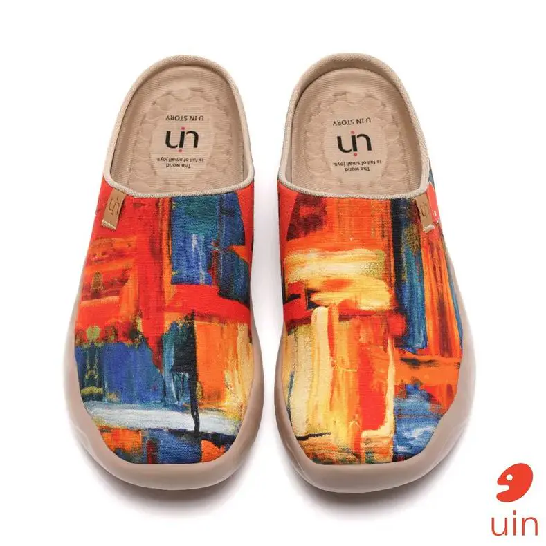 【 Uin 】西班牙原創設計 | 許願 彩繪休閒半拖 女鞋-5