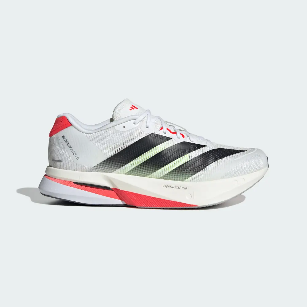 ADIDAS-ADIZERO BOSTON 13 跑鞋-白底黑線,270