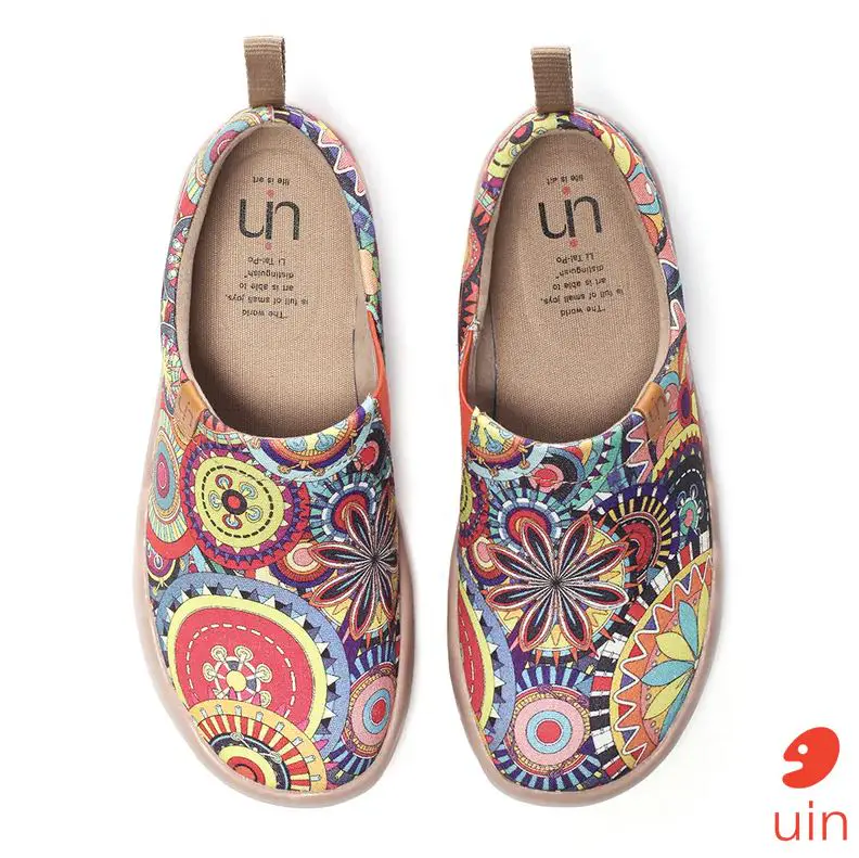 【 Uin 】西班牙原創設計 | 花花世界 彩繪休閒女鞋-5.5